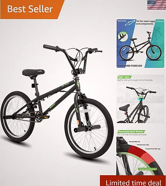 All-Around 20-Inch BMX Bike - Ideal for Kids Aged 6-12, Multiple Colors