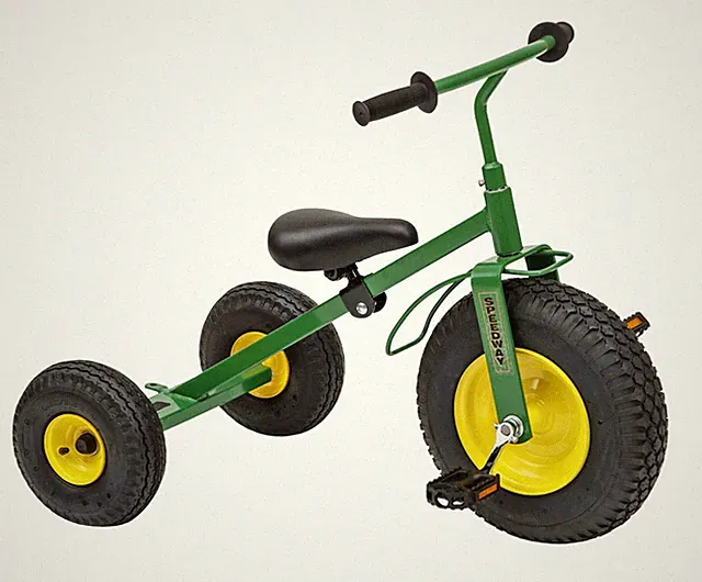 BIG KIDS FARMER GREEN TRICYCLE - Heavy Duty Trike Bike Amish Handmade in USA