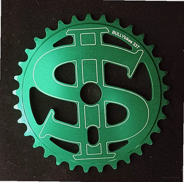 BULLY BMX BIG MONEY SPROCKET GEAR 19mm spindle USA Made! 3/32" 33 tooth GREEN