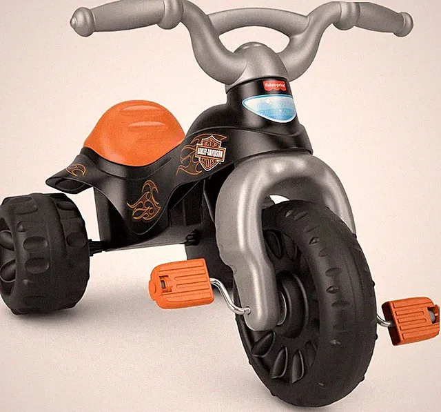 Cruiser Bike Inspired Big Wheel Ride-On Tricycle for Kids 2-5 Years
