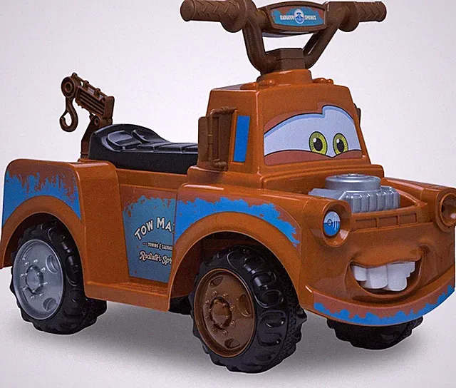 Kid Trax Toddler Disney Cars 3 Tow-Mater Electric Quad Ride-On, Kids 1.5-3 Years