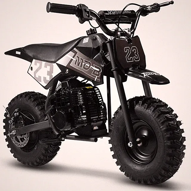 MotoTec Big Supermoto 50cc 2-Stroke Kids Dirt Bike Black