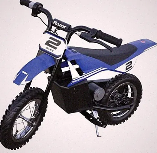 MX125 Dirt Rocket Electric-Powered Bike with Authentic Motocross Blue