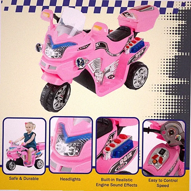 Pink Electric Bike for Kids - Ages 3-6