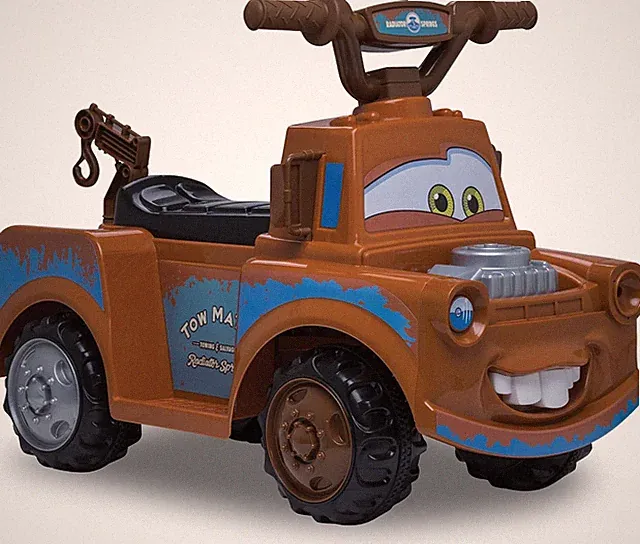 Toddler Disney Cars 3 Tow-Mater Electric Quad Ride-On, Kids 1.5-3 Years Old, 6 V