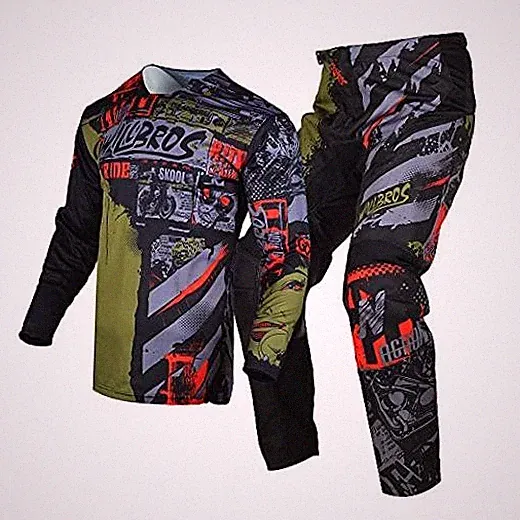 Youth Jersey Pant Combo for Kids MX Motocross Jersey YM Pants 22 Black Brown